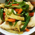 くきたろう's cooksnap of when they made たっぷりピーマンとムネ肉の青椒肉絲.