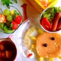 −MON−'s cooksnap of when they made スマイルパンケーキ＆パイナップルティー.