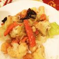 sachinchan's cooksnap of when they made カリフラワーと海老の中華風炒め.
