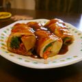 ラスカルぱおーん's cooksnap of when they made 高野豆腐の照り焼き肉巻き♪お弁当にも!.