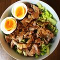 あやめﾁｬﾝ's cooksnap of when they made ガーリックバターしょうゆで！肉食系豚丼.