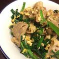 こにゃらぃす's cooksnap of when they made 卵入り豚ニラもやし炒め☆.