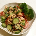 feleza's cooksnap of when they made トマトときゅうりのサラダ(和風かな).