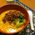 ERIBOURNE's cooksnap of when they made 濃厚担々麺♪搾菜と練り胡麻で辛旨〜♪☺︎.