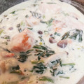 まっきぃmacky's cooksnap of when they made ♛ほうれん草と鮭のクリーム煮♛.