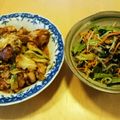 わかさわ家's cooksnap of when they made 節約★鶏肉オイマヨ炒め&もやしナムル定食.
