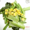ニノにの's cooksnap of when they made お弁当★ほうれん草とコーンのバター麺つゆ.
