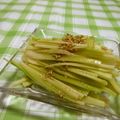 赤い電話's cooksnap of when they made ブロッコリーの茎のナムル風サラダ.