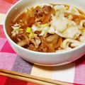 まさこさんの娘's cooksnap of when they made 肉うどん＊大根おろしのせ.