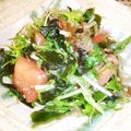 coyoyoc's cooksnap of when they made あと一品！水菜とわかめの超簡単サラダ.