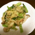サトモユリア's cooksnap of when they made 小松菜の玉子とじ炒め.