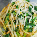 のぶよっしー's cooksnap of when they made 大根の葉ともやしのナムル.