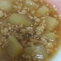 yukoahi's cooksnap of when they made 大根の鶏挽肉あんかけ.