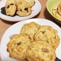 hachika♡'s cooksnap of when they made ホットケーキmixでチョコバナナスコーン.