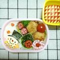 Jｕｊｕ's cooksnap of when they made アーガイル柄で♪雪だるま☆キャラ弁.