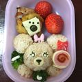 Mi03saf's cooksnap of when they made キャラ弁☆魚肉ソーセージのロールケーキ風.