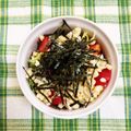 kuma♥'s cooksnap of when they made 揚げ玉＆豆腐＆アボカドの簡単麺つゆサラダ.