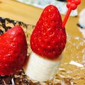 のん♪♪のん's cooksnap of when they made ☆ひとくちサイズの☆いちごバナナ.