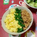クックQ5IWPC☆'s cooksnap of when they made 鶏そぼろの三色丼♪.