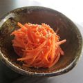 万歳食いしん坊's cooksnap of when they made 人参のねり胡麻和え.