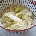 簡単手抜きママ's cooksnap of when they made 白菜と豚肉✿温まるうどん.