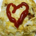 クックD14ZOU☆'s cooksnap of when they made フワフワ卵の簡単チーズインオムライス♡.