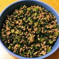 ちょ〜☆'s cooksnap of when they made 常備菜♪大根葉と豚ひき肉のしょうが炒め.