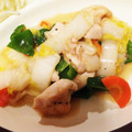 peanut32m's cooksnap of when they made 白菜と鶏むね肉の旨味炒め.