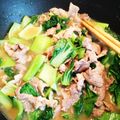 なきゃっち's cooksnap of when they made お肉柔らか♪豚こまとチンゲン菜の炒め物.