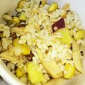 ユーロン's cooksnap of when they made 秋の味覚♪しめじ入りさつまいもご飯.