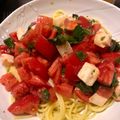おじ☆さん's cooksnap of when they made トマト、モッツァレラ、バジルのフレッシュパスタ.