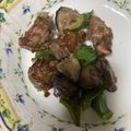 クック37V6W1☆'s cooksnap of when they made No3167レバーと茄子の花椒塩.