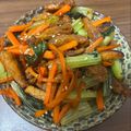 ぴ's cooksnap of when they made 小松菜とにんじんの田舎炒め.