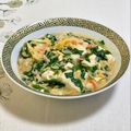 コムギ大好き's cooksnap of when they made かにかまとにらの崩し豆腐煮込み.