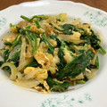⁂こまち⁂'s cooksnap of when they made 超旨！ほうれん草の卵炒め・オイスター風味.