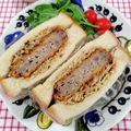 在宅勤務のおじさん's cooksnap of when they made ボリュームたっぷり★簡単メンチカツサンド.
