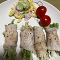 クック4E8Z8M☆'s cooksnap of when they made 【主菜・副菜】豚肉巻きのレンジ蒸し.
