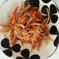 postman's cooksnap of when they made 捨てないで♪大根の皮のきんぴら.