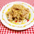 みんとこ's cooksnap of when they made レンジで簡単☆豚肉ともやしの香味醤油蒸し.