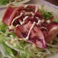 chikua's cooksnap of when they made ぽん酢炒めイカのおかずサラダ.