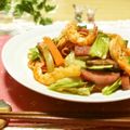 ももいろさくら's cooksnap of when they made ♡沖縄風ケチャップ焼きそば♡.