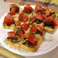 YuMy84's cooksnap of when they made 食パンでブルスケッタ☆あり合わせ具材で☆.