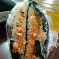 ももくりーず's cooksnap of when they made 【おにぎらず】キムチとチーズのおむすび.