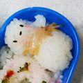 eiyoushi's cooksnap of when they made 園児 お弁当 コロコロ雪だるまさん☃.