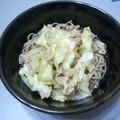 まゆはま's cooksnap of when they made 豚キャベツそば.