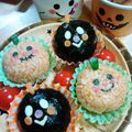 ❤夢ぅ❤'s cooksnap of when they made ハロウィンに♪ひと口おにぎりキャラ弁.