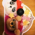 クックSCBKMF☆'s cooksnap of when they made 動物さんのクリスマス キャラ弁 おにぎり.