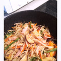 えすあきら's cooksnap of when they made 簡単♡もやし椎茸、彩り野菜の塩麹炒め♬.