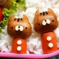カリメロまま's cooksnap of when they made 指人形なリスくん♪キャラ弁.