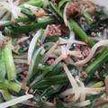 親指姫様's cooksnap of when they made ＊挽き肉にらもやし炒め＊.